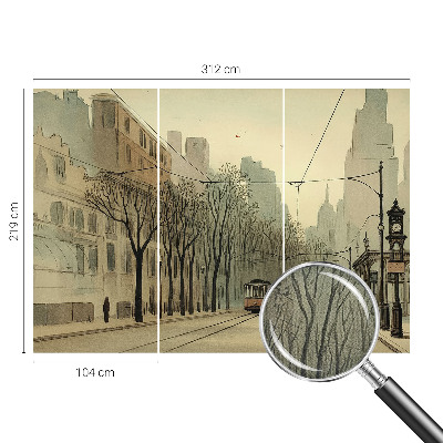 Papel de parede infantil Simetria urbana
