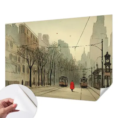 Papel de parede infantil com estampa 'Simetria urbana' para quarto infantil