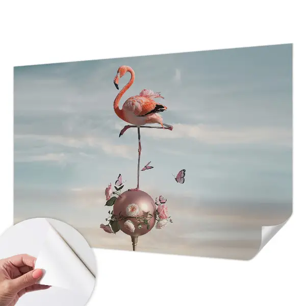 Papel de parede para criança com estampa de flamingo elegante