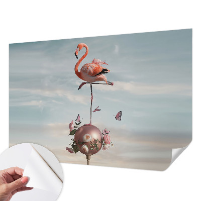 Papel de parede para criança com estampa de flamingo elegante