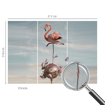Papel de parede para criança flamingo elegante