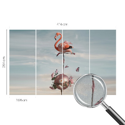 Papel de parede para criança flamingo elegante