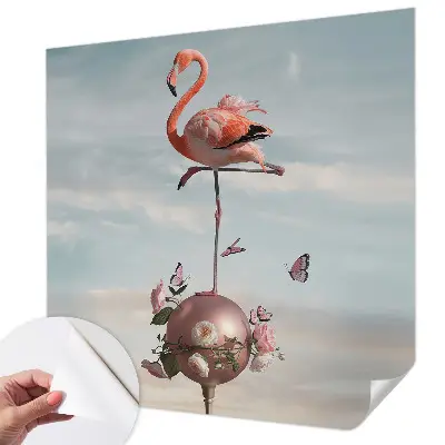 Papel de parede para criança com estampa de flamingo elegante