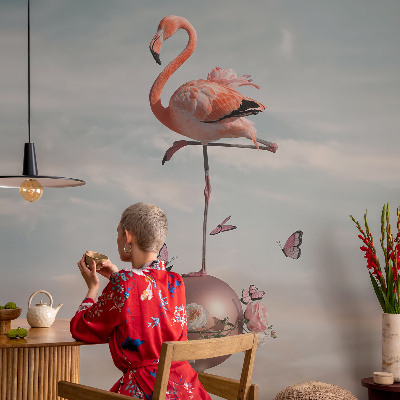 Papel de parede para criança flamingo elegante