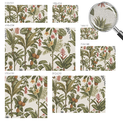 Papel de parede autocolante para sala com estampa de natureza exótica