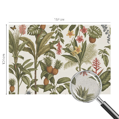 Papel de parede autocolante para sala com estampa de natureza exótica
