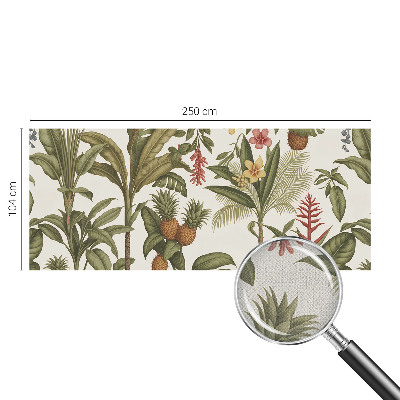 Papel de parede autocolante para sala com estampa de natureza exótica