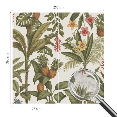 Papel de parede autocolante para sala com estampa de natureza exótica