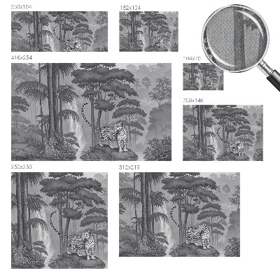 Papel de parede 3D selva tropical