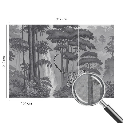 Papel de parede 3D selva tropical