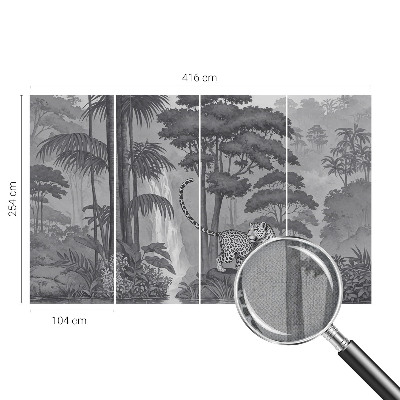 Papel de parede 3D selva tropical