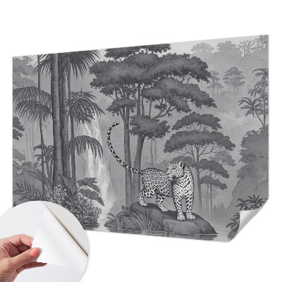 Papel de parede 3D selva tropical