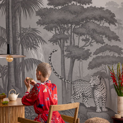 Papel de parede 3D selva tropical