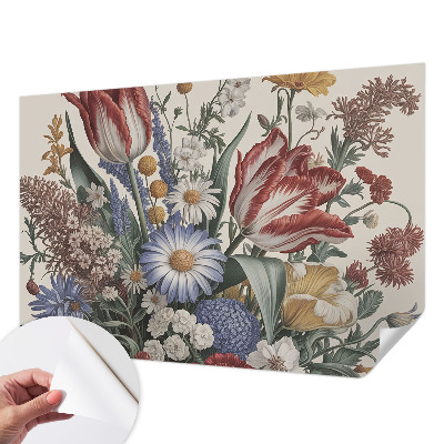 Papel de parede autocolante para sala Buquê de flores