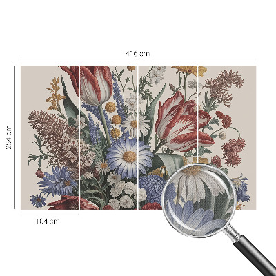 Papel de parede autocolante para sala Buquê de flores