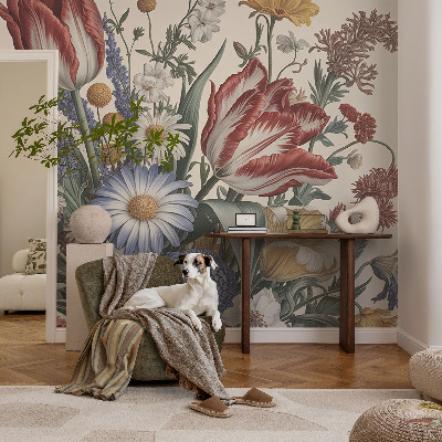 Papel de parede autocolante para sala Buquê de flores