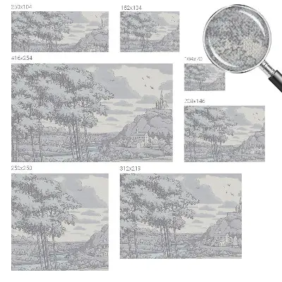 Autocolante de parede fotográfico com motivo de paisagem de conto de fadas