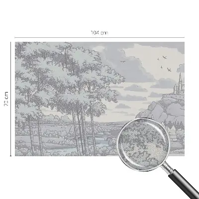 Autocolante de parede fotográfico com motivo de paisagem de conto de fadas