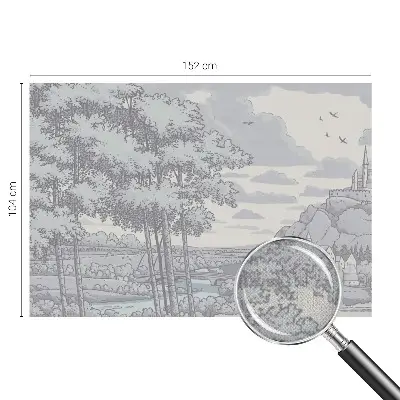 Autocolante de parede fotográfico com motivo de paisagem de conto de fadas