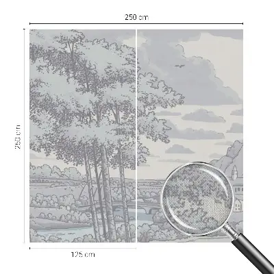 Autocolante de parede fotográfico com motivo de paisagem de conto de fadas