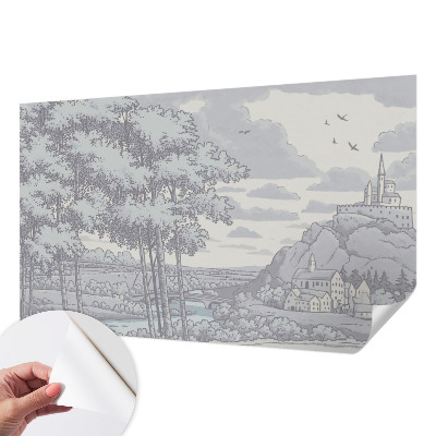 Autocolante de parede fotográfico Paisagem de conto de fadas