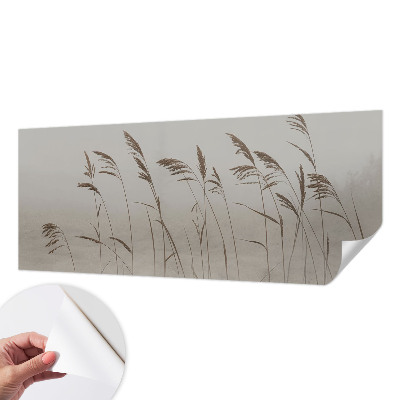 Papel de parede autocolante para quarto Grama na neblina