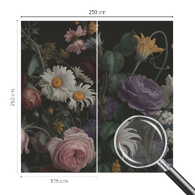 Papel de parede autocolante para sala Elegância floral