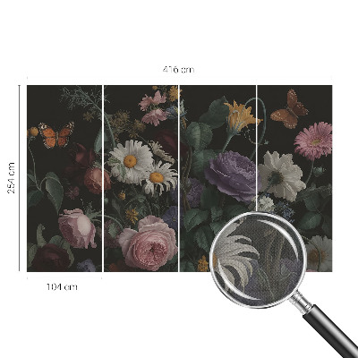 Papel de parede autocolante para sala Elegância floral