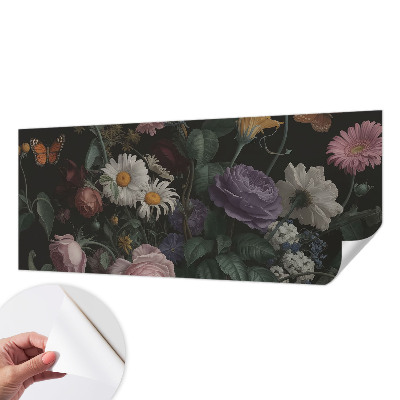 Papel de parede autocolante para sala Elegância floral