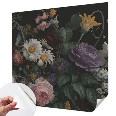 Papel de parede autocolante para sala Elegância floral