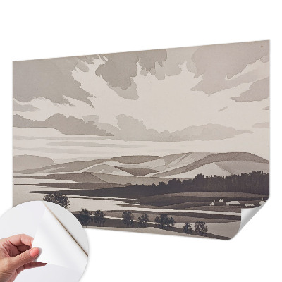 Autocolante de parede fotográfico com uma paisagem tranquila