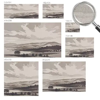 Autocolante de parede fotográfico com uma paisagem tranquila