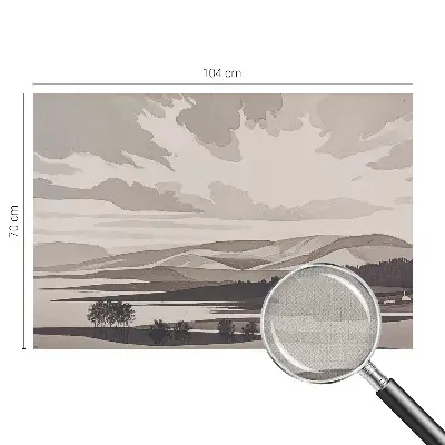 Autocolante de parede fotográfico com uma paisagem tranquila