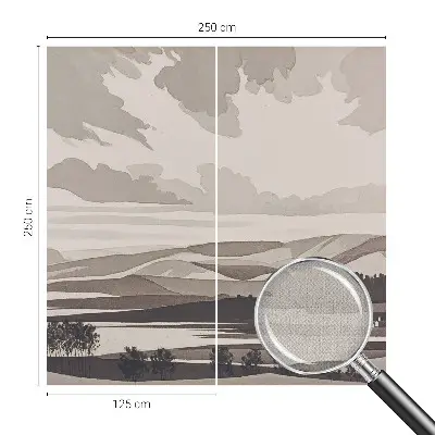 Autocolante de parede fotográfico com uma paisagem tranquila