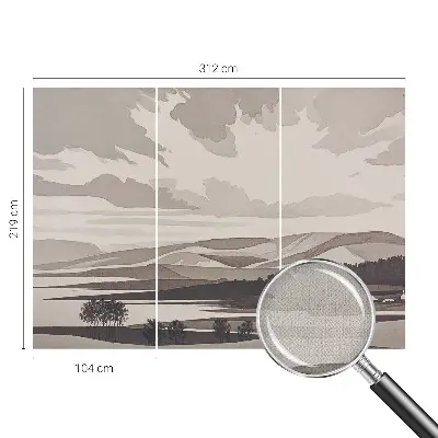 Autocolante de parede fotográfico com uma paisagem tranquila