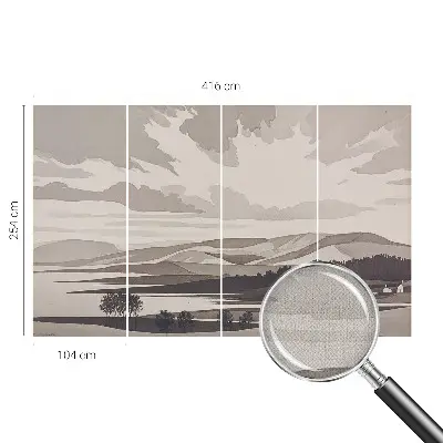 Autocolante de parede fotográfico com uma paisagem tranquila