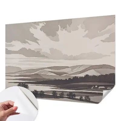 Autocolante de parede fotográfico com uma paisagem tranquila