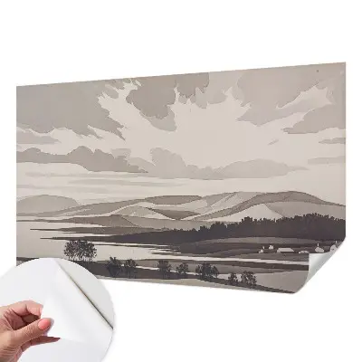 Autocolante de parede fotográfico com uma paisagem tranquila