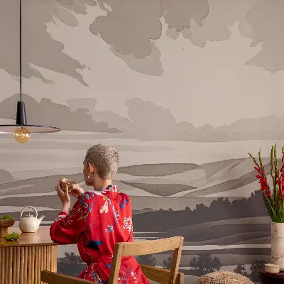 Autocolante de parede fotográfico com uma paisagem tranquila