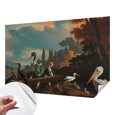 Papel de parede infantil Pássaros pitorescos