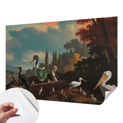 Papel de parede infantil Pássaros pitorescos