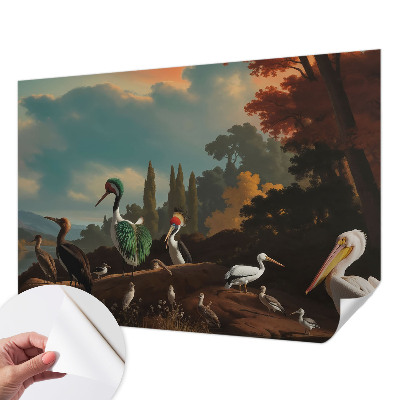 Papel de parede infantil Pássaros pitorescos