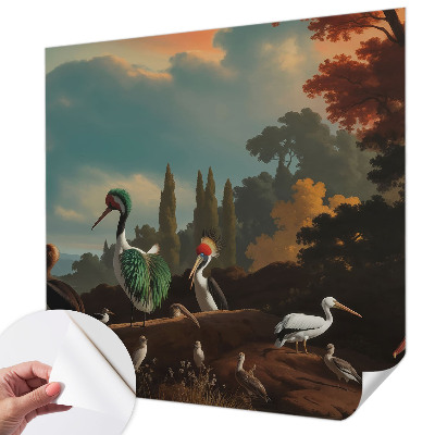 Papel de parede infantil Pássaros pitorescos