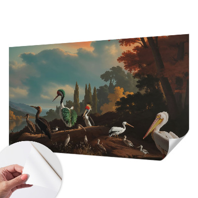 Papel de parede infantil Pássaros pitorescos
