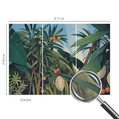 Autocolante de parede fotográfico selva tropical