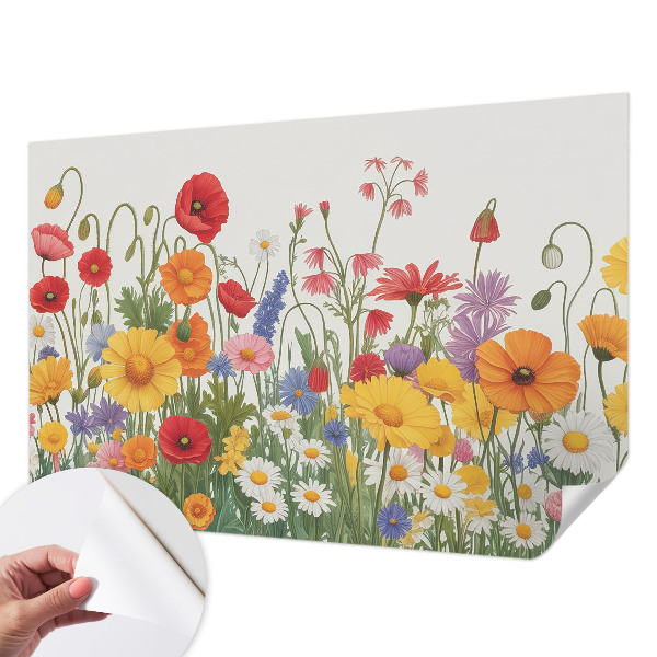 Papel de parede autocolante Prado florido
