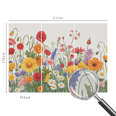 Papel de parede autocolante Prado florido