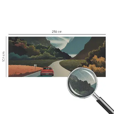 Papel de parede 3D com estampa 'Aventura na montanha' para decoração de ambientes