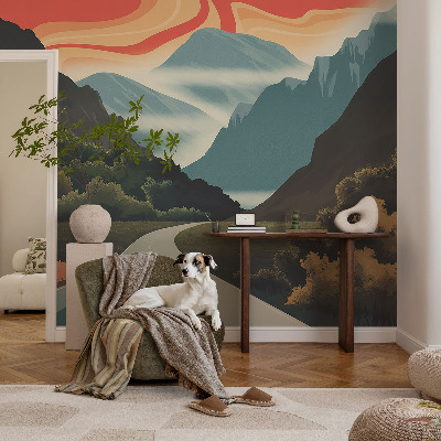 Papel de parede 3D Aventura na montanha