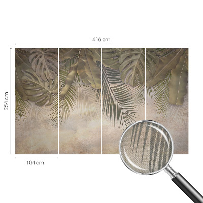 Papel de parede infantil Folhas tropicais